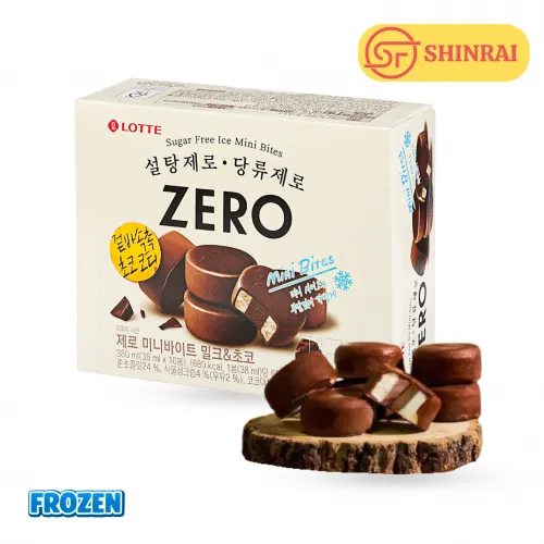 Kem Lotte Zero Mini Bites Milk & Choco 380ml